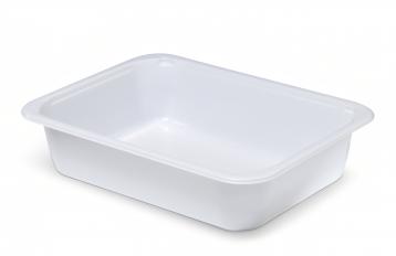 Bone White 45 oz. Medium Rectangle Tray | Sabert